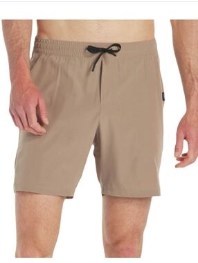 UNRL Men's Desert Khaki Stride Short Large Activewear